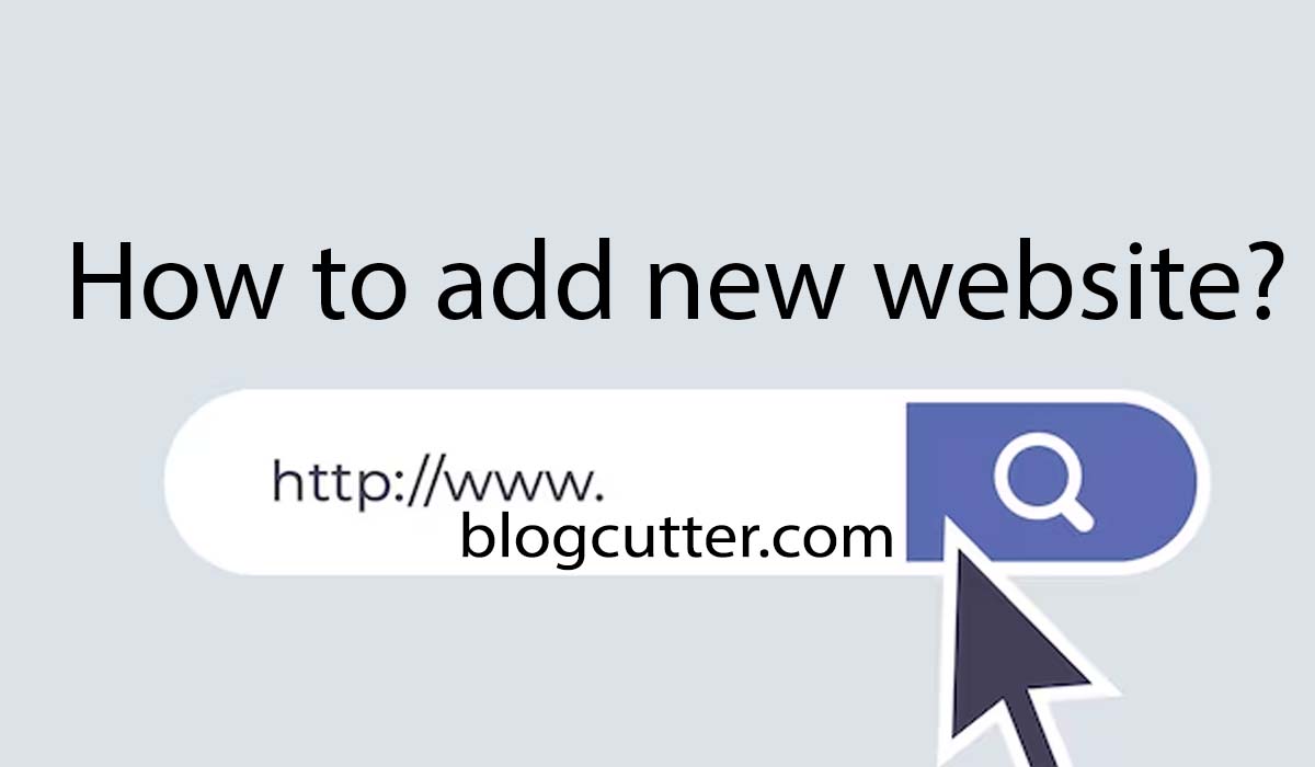 add a new wbsite in blogcuuter